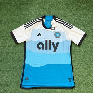 Adidas Charlotte FC 24/25 Home Authentic Jersey Slim Fit Men’s Size L HZ6175